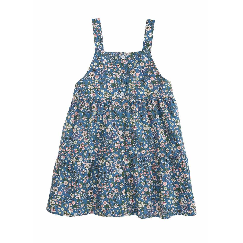 NEW BISBY girl's beatrice pinafore dress in blue daisy